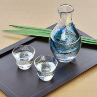 Handmade Ice Pocket sake Carafe Set KINPAKU