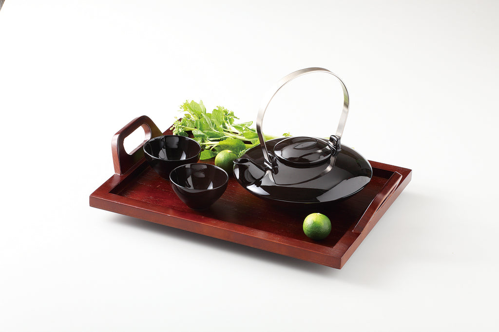 Black Sake Pot Set with Tray 50-53-43