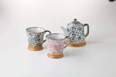 Flower Garden Tea Pot & Cup Set 59-55-1
