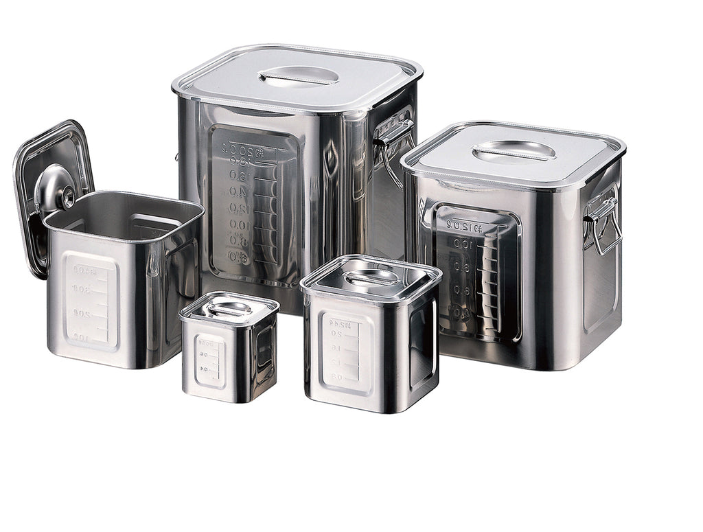 18-8 Stainless Square Kitchen Pot 24cm